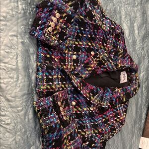 Zara Multicolor Tweed Jacket